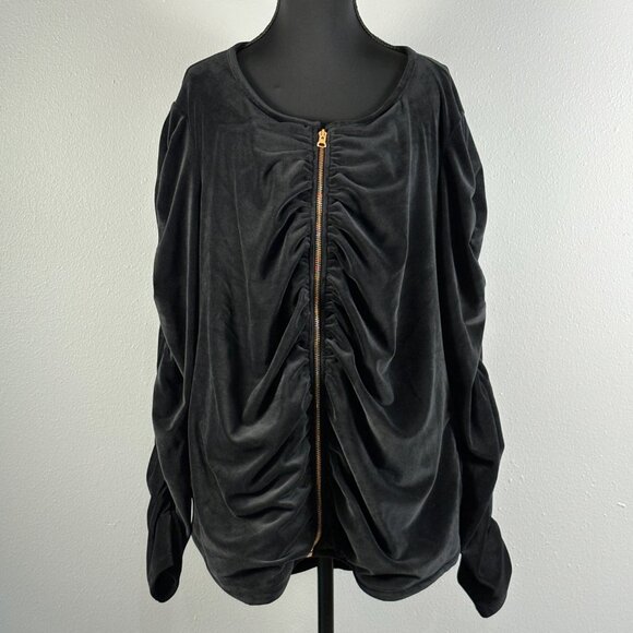 Black Velvet Blazer/Jacket - Corporate Goth - Picture 1 of 11